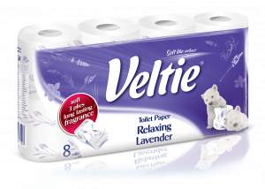 Veltie Bath Tissue Aroma line 8rolls 150sh (Camomile, Lavender, Sea Breeze)